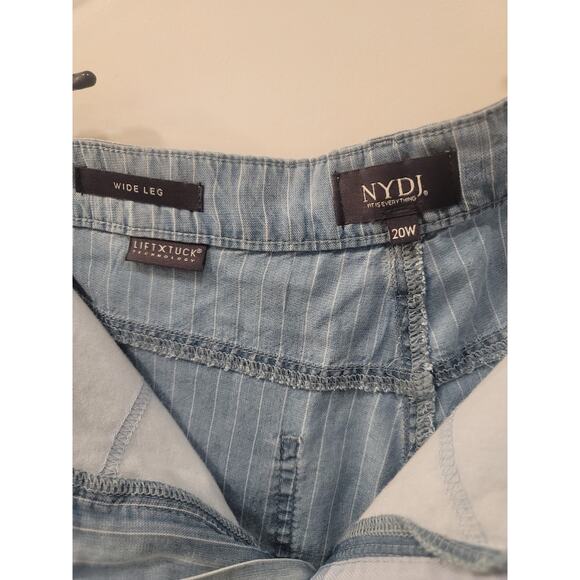 NYDJ Teresa Wide Leg Pinstripe Jeans size 20W - Picture 5 of 8